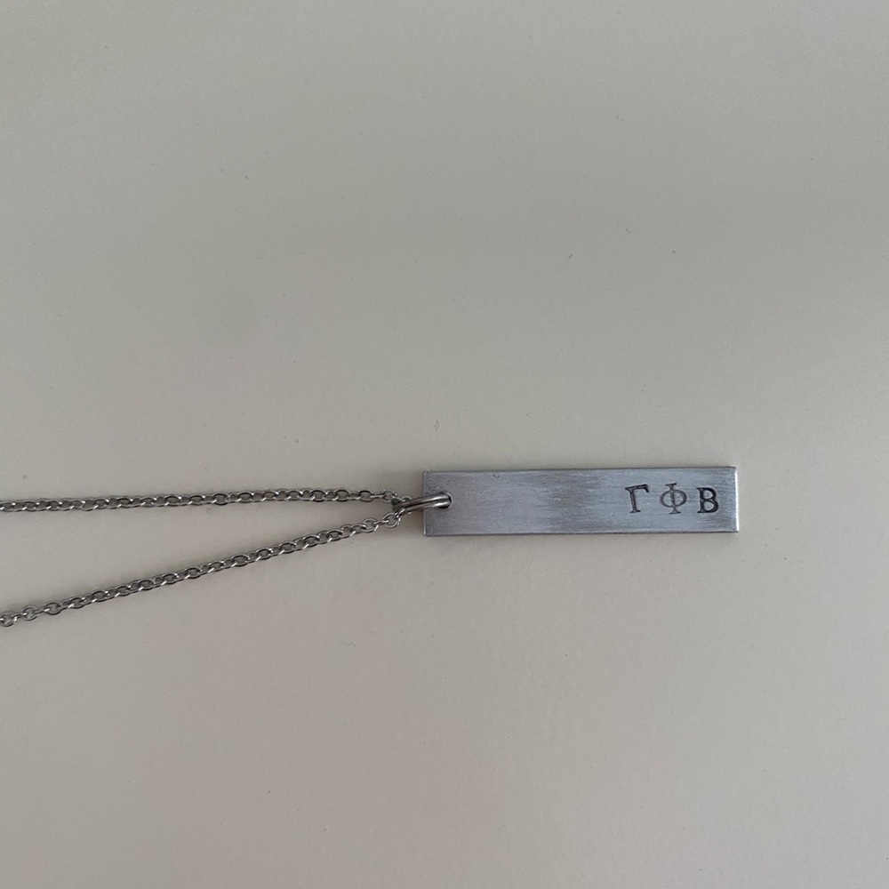 Silver Gamma Phi Beta GPhi Sorority Necklace - Picture 3 of 4
